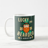 Glücklicher und bärtiger St. Patrick’s Day Leprech Kaffeetasse (Links)