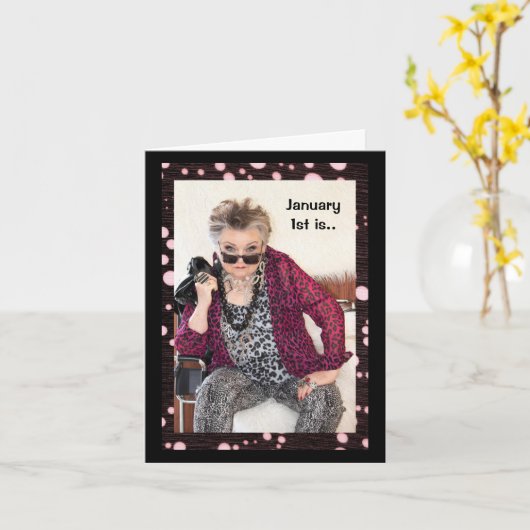 Glücklicher und gesunder Neujahrsgruß Karte (Gelbe Blume)