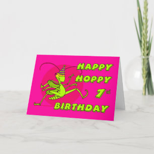 Glücklicher und hoppender siebter Geburtstag mit G Karte