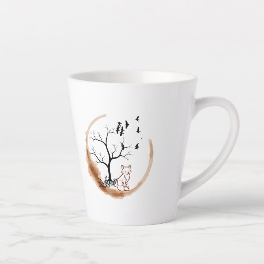„Glücklicher Unfall“ Fuchs-Tasse – Friedlich, Kuns Milchtasse (Rechts)