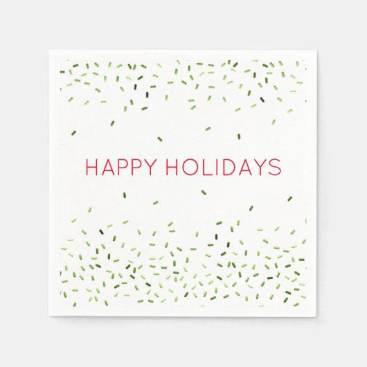 GLÜCKLICHER URLAUB Candy Sprinkles Frohe Weihnacht Serviette (Vorderseite)