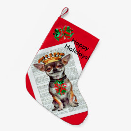 GLÜCKLICHER URLAUB CHIHUAHUA XMAS STRUMPF! KLEINER WEIHNACHTSSTRUMPF