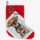 GLÜCKLICHER URLAUB CHIHUAHUA XMAS STRUMPF! KLEINER WEIHNACHTSSTRUMPF (Vorderseite)