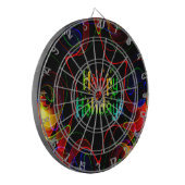 glücklicher Urlaub Dartscheibe (Vorderseite Links)