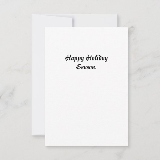 Glücklicher Urlaub Gruß. Tuxedo Katze. (Rückseite)