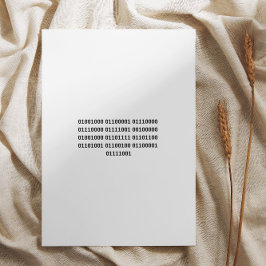 Glücklicher Urlaub im Binärkode Feiertagskarte