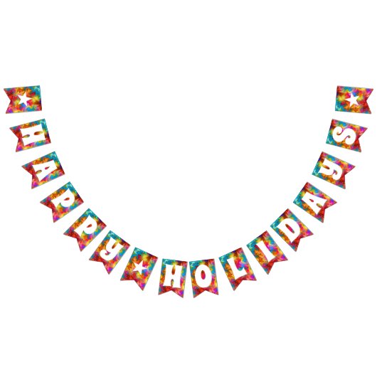 GLÜCKLICHER URLAUB IN FARBEN RAINBOW WIMPELKETTE (Alle)