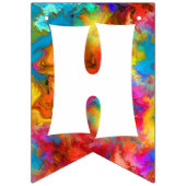 GLÜCKLICHER URLAUB IN FARBEN RAINBOW WIMPELKETTE (Zweite Fahne)