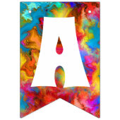 GLÜCKLICHER URLAUB IN FARBEN RAINBOW WIMPELKETTE (Dritte Fahne)