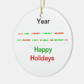 Glücklicher Urlaub in Morse Code Xmas Ornament (Links)