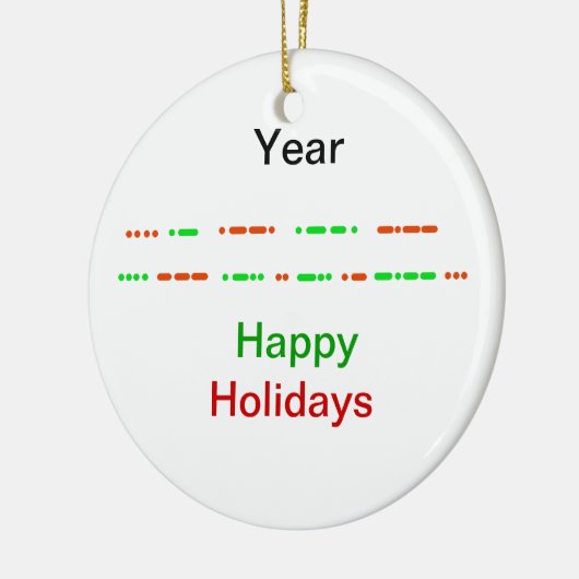Glücklicher Urlaub in Morse Code Xmas Ornament (Links)