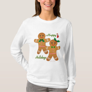Glücklicher Urlaub Lebkuchenmann Junge Mädchen T-Shirt