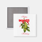 glücklicher Urlaub mistletoe Magnet (Vorderseite/Rückseite)