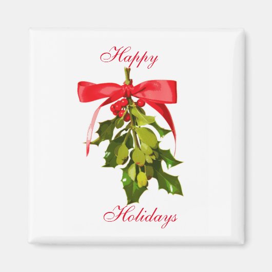 glücklicher Urlaub mistletoe Magnet (Vorne)