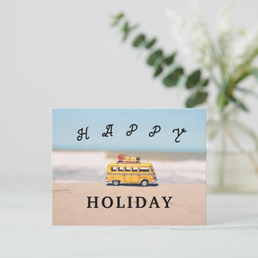 Glücklicher Urlaub nach Postkarten (Stehend Vorderseite)