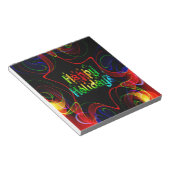 glücklicher Urlaub Notizblock (angewinkelt)