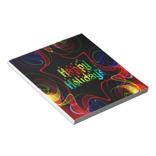 glücklicher Urlaub Notizblock (angewinkelt)