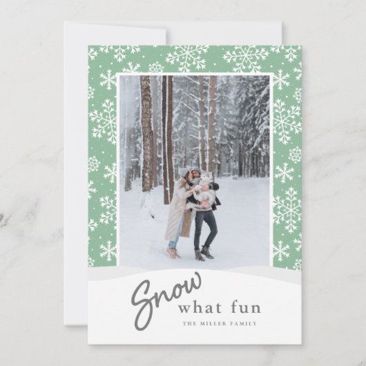 GLÜCKLICHER URLAUB Schnee viel Spaß (Vorderseite)