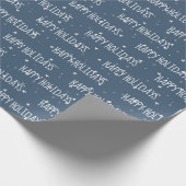 GLÜCKLICHER URLAUB Text auf Sternen Geschenkpapier (Ecke)