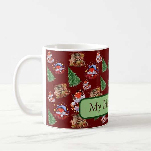 Glücklicher Urlaub trinken Kaffeetasse (Links)