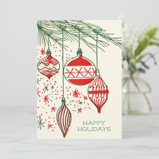 GLÜCKLICHER URLAUB Vintager Hand gezeichneter Weih (Stehend Vorderseite)