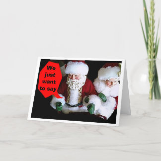 GLÜCKLICHER URLAUB VON HERRN/FRAU CLAUS FEIERTAGSKARTE