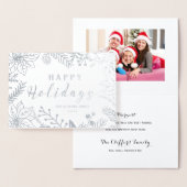 GLÜCKLICHER URLAUB WINTER FOLIAGE FRAME | SILBER FOLIENKARTE (Anzeige)