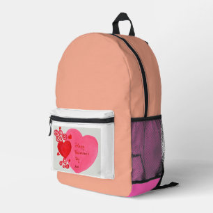 Glücklicher Valentinsrucksack Bedruckter Rucksack