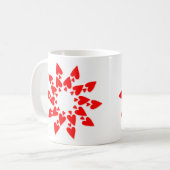 Glücklicher Valentinsstern Herzen Kaffee Tasse (Vorderseite Links)