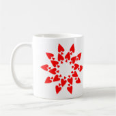 Glücklicher Valentinsstern Herzen Kaffee Tasse (Links)