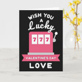 Glücklicher Valentinstag 777 Karte (Gelbe Blume)