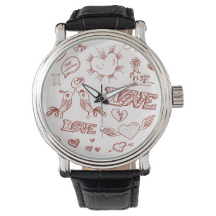 Glücklicher Valentinstag Armbanduhr