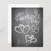 Glücklicher Valentinstag auf einem Kreidebrett (Vorne/Hinten)
