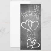 Glücklicher Valentinstag auf einer Kreidetafel (Vorne/Hinten)