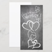 Glücklicher Valentinstag auf einer Kreidetafel (Vorne/Hinten)