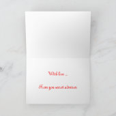 Glücklicher Valentinstag aus geheimen Admiriertaub Feiertagskarte (Innenseite)