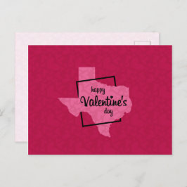 Glücklicher Valentinstag aus Texas Postcard Postkarte