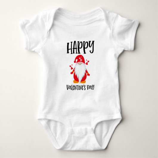 Glücklicher Valentinstag Baby Strampler (Vorderseite)