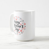 Glücklicher Valentinstag Becher Geschenk für Freun Kaffeetasse (Vorderseite Links)