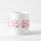 Glücklicher Valentinstag Becher Kaffeetasse (Vorderseite Links)