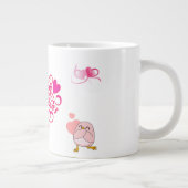 Glücklicher Valentinstag Becher mit süßem Teddybär Jumbo-Tasse (Rechts)