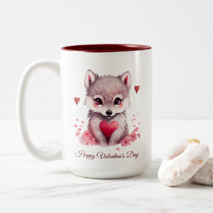 Glücklicher Valentinstag Becher Zweifarbige Tasse
