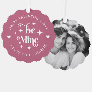 Glücklicher Valentinstag bin mein Herz Foto Ornament Karte