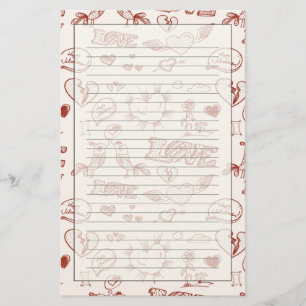 Glücklicher Valentinstag Briefpapier