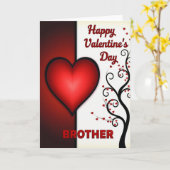 Glücklicher Valentinstag Bruder Herz Baum Karte (Gelbe Blume)