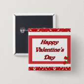 Glücklicher Valentinstag Button (Vorne & Hinten)