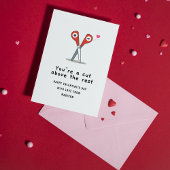 Glücklicher Valentinstag, du bist ein Schnitt über Mitteilungskarte