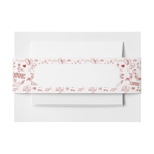 Glücklicher Valentinstag Einladungsbanderole (Vorderseite Beispiel)