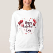 Glücklicher Valentinstag Elegantes Sweatshirt (Vorderseite)