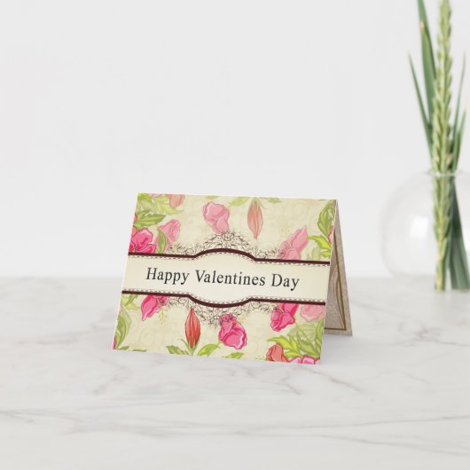 Glücklicher Valentinstag Feiertagskarte (Vorderseite)